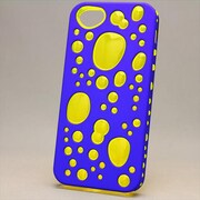 MINIOPAL CASE 85415 [iPhone5用 背面カバータイプ ブルー×イエロー 部分スケルトン]