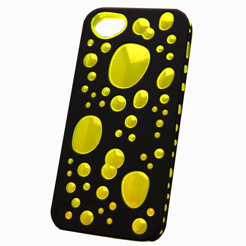 MINIOPAL CASE 84197 [iPhone5用 背面カバータイプ イエロー×ブラック 部分スケルトン]