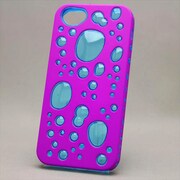 MINIOPAL CASE 89949 [iPhone5用 背面カバータイプ パープル×ブルー 部分スケルトン]