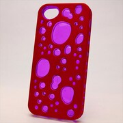 MINIOPAL CASE 90020 [iPhone5用 背面カバータイプ レッド×パープル 部分スケルトン]