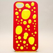 MINIOPAL CASE 85316 [iPhone5用 背面カバータイプ レッド×イエロー 部分スケルトン]