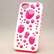 MINIOPAL CASE 84180 [iPhone5用 背面カバータイプ ピンク×ホワイト 部分スケルトン]