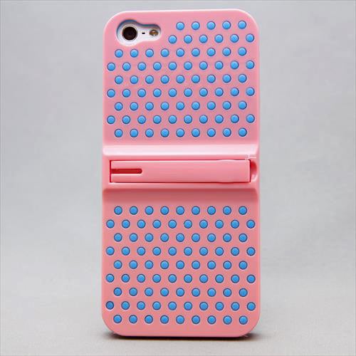 MINIOPAL CASE 07155 [iPhone5用 2WAYタイプ ピンク×ブルー 蛍光スタンド可]
