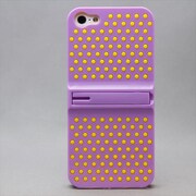 MINIOPAL CASE 07162 [iPhone5用 2WAYタイプ パープル×イエロー 蛍光スタンド可]