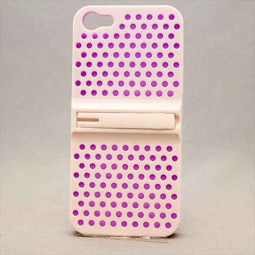 MINIOPAL CASE 07193 [iPhone5用 2WAYタイプ ホワイト×ピンク 蛍光スタンド可]