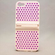 MINIOPAL CASE 07193 [iPhone5用 2WAYタイプ ホワイト×ピンク 蛍光スタンド可]