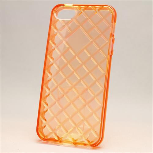MINIOPAL CASE 16669 [iPhone5用 背面カバータイプ クリア×オレンジ スケルトン]