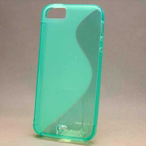 MINIOPAL CASE 16638 [iPhone5用 背面カバータイプ クリアグリーン スケルトンストラップ穴付]