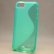 MINIOPAL CASE 16638 [iPhone5用 背面カバータイプ クリアグリーン スケルトンストラップ穴付]
