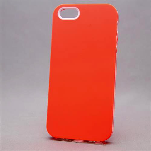 MINIOPAL CASE 89772 [iPhone5用 背面カバータイプ オレンジ×ホワイト ワンポイントあり]