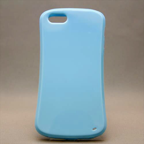 MINIOPAL CASE 85309 [iPhone5用 フィットタイプシリーズ ライトブルー ストラップ穴あり]