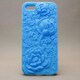 MINIOPAL CASE 87587 [iPhone5用 浮き彫り花シリーズ ライトブルー フラワー]