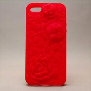 MINIOPAL CASE 87679 [iPhone5用 浮き彫り花シリーズ レッド フラワー]