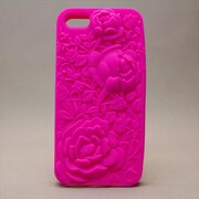 MINIOPAL CASE 82438 [iPhone5用 浮き彫り花シリーズ ピンク フラワー]