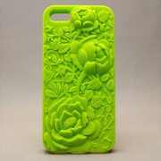 MINIOPAL CASE 82476 [iPhone5用 浮き彫り花シリーズ グリーン フラワー]