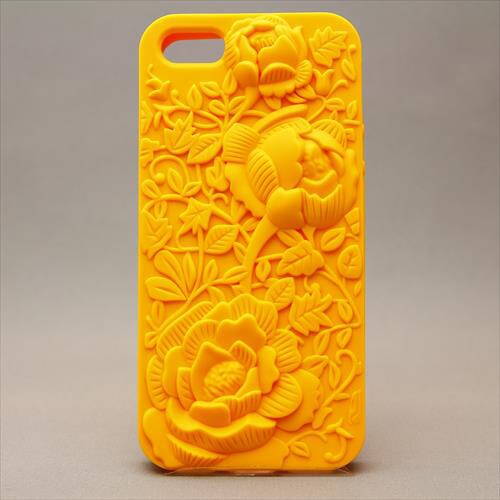 MINIOPAL CASE 82483 [iPhone5用 浮き彫り花シリーズ イエロー フラワー]
