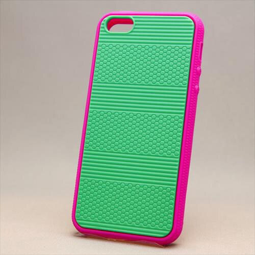 MINIOPAL CASE 85392 [iPhone5用 二色組み背面カバーシリーズ グリーン×ピンク]