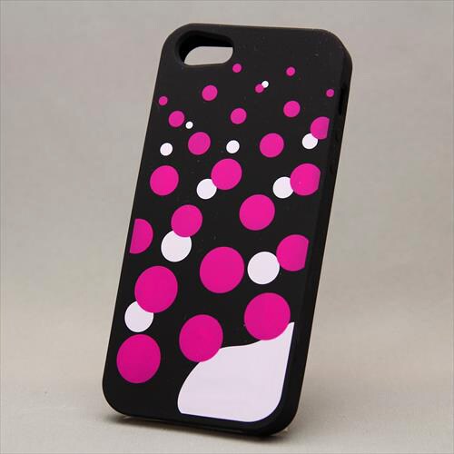 MINIOPAL CASE 87853 [iPhone5用 水玉ドットシリーズ ブラック]