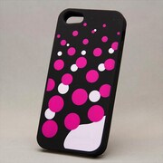 MINIOPAL CASE 87853 [iPhone5用 水玉ドットシリーズ ブラック]