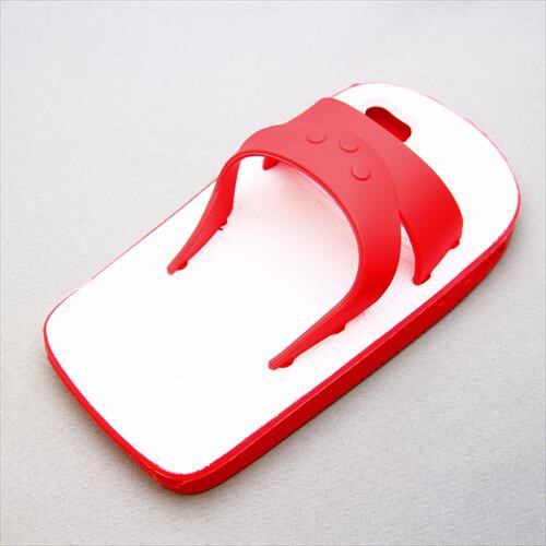 MINIOPAL CASE 89420 [iPhone5用 スリッパシリーズ レッド×ホワイト]