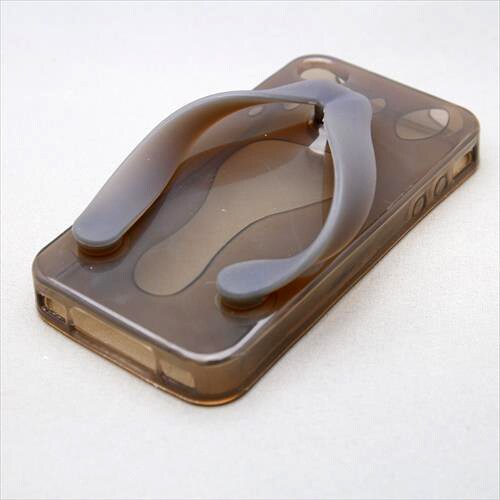 MINIOPAL CASE 83749 [iPhone5用 サンダルシリーズ クリアライトブラック ストラップ穴有り]