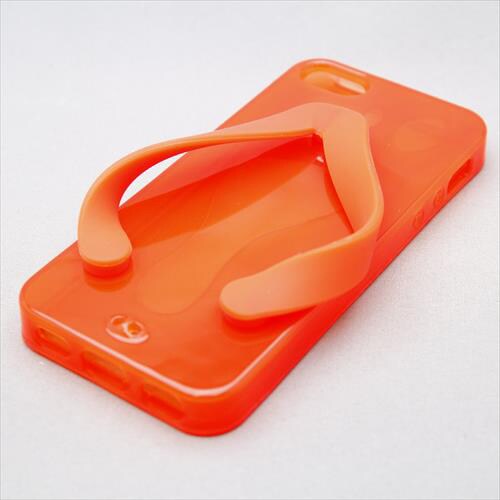 MINIOPAL CASE 83756 [iPhone5用 サンダルシリーズ オレンジ ストラップ穴有り]