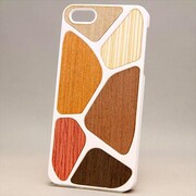 MINIOPAL CASE 90419 [iPhone5用 木柄コレクション ホワイト×ブラウン]