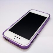MINIOPAL CASE 06929 [iPhone5用 軽量バンパー パープル ストーン付]