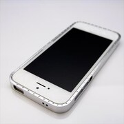 MINIOPAL CASE 06998 [iPhone5用 軽量バンパー シルバー ストーン付]