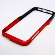 MINIOPAL CASE 90471 [iPhone5用 バンパー レッド×ブラック 高質ネジ留め金属]