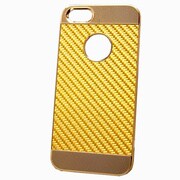 MINIOPAL CASE 86108 [iPhone5用 カーボン調アルミシリーズ イエロー×シルバー]
