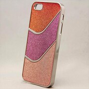 MINIOPAL CASE 80212 [iPhone5用 3色ラメシリーズ ピンク×シルバー]