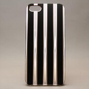 MINIOPAL CASE 84265 [iPhone5用 ストライプシリーズ ブラック×シルバー]