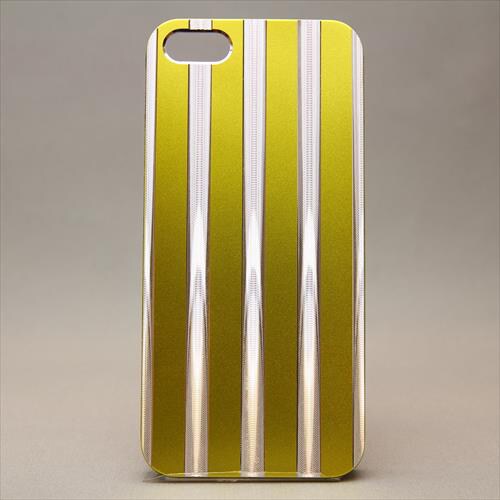 MINIOPAL CASE 84272 [iPhone5用 ストライプシリーズ グリーン×シルバー]