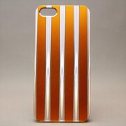 MINIOPAL CASE 84227 [iPhone5用 ストライプシリーズ オレンジ×シルバー]