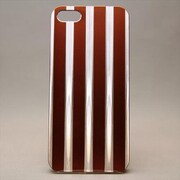 MINIOPAL CASE 84241 [iPhone5用 ストライプシリーズ ブラウン×シルバー]