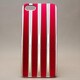 MINIOPAL CASE 86214 [iPhone5用 ストライプシリーズ レッド×シルバー]