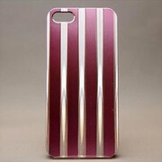 MINIOPAL CASE 86870 [iPhone5用 ストライプシリーズ ライトピンク×シルバー]