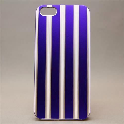 MINIOPAL CASE 87709 [iPhone5用 ストライプシリーズ ブルー×シルバー]