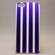 MINIOPAL CASE 87709 [iPhone5用 ストライプシリーズ ブルー×シルバー]