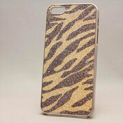 MINIOPAL CASE 91805 [iPhone5用 アニマルシリーズ ゴールド×シルバー ゼブラ柄ラメ仕様]