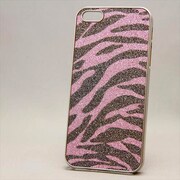 MINIOPAL CASE 91782 [iPhone5用 アニマルシリーズ ピンクパープル×シルバー ゼブラ柄ラメ仕様]