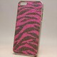 MINIOPAL CASE 87075 [iPhone5用 アニマルシリーズ ピンク×シルバー ゼブラ柄ラメ仕様]