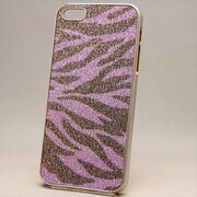 MINIOPAL CASE 87082 [iPhone5用 アニマルシリーズ パープル×シルバー ゼブラ柄ラメ仕様]