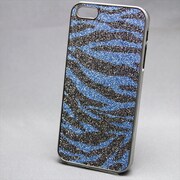 MINIOPAL CASE 86177 [iPhone5用 アニマルシリーズ ブルー×シルバー ゼブラ柄ラメ仕様]
