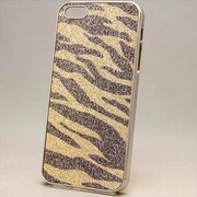 MINIOPAL CASE 86207 [iPhone5用 アニマルシリーズ ゴールド×シルバー ゼブラ柄ラメ仕様]