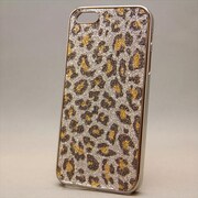MINIOPAL CASE 81912 [iPhone5用 背面カバータイプ ライトブルー×シルバー 豹柄]
