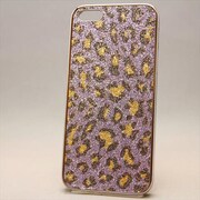 MINIOPAL CASE 81929 [iPhone5用 背面カバータイプ パープル×シルバー 豹柄]