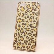 MINIOPAL CASE 80854 [iPhone5用 背面カバータイプ グリーン×シルバー 豹柄]