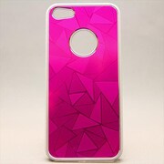 MINIOPAL CASE 82254 [iPhone5用 背面カバータイプ ピンク×シルバー ３Ｄ調]